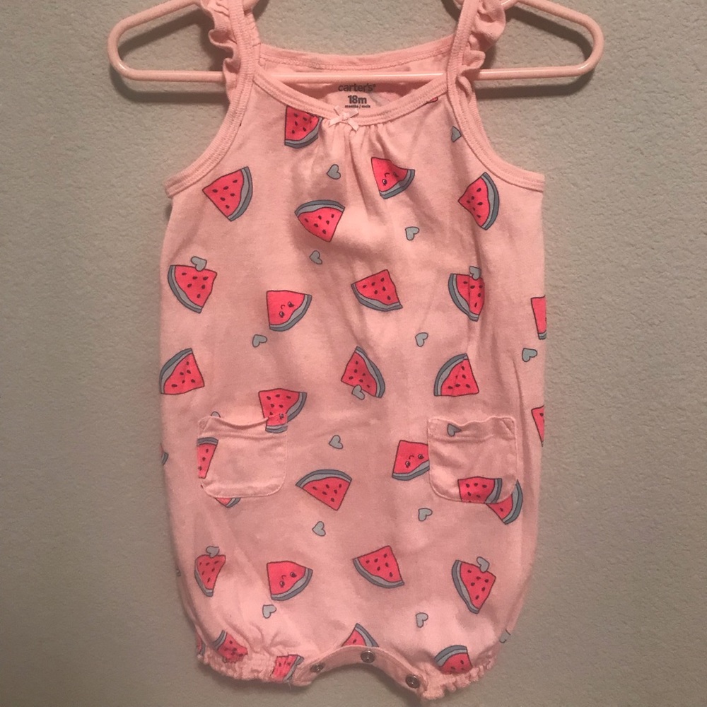 Girls watermelon print onesie